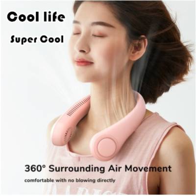 Portable USB Rechargeable Mini Bladeless Neck Cooler Fan